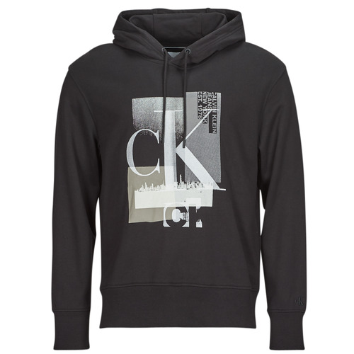 Calvin Klein Jeans - CONNECTED LAYER LANDSCAPE HOODIE - Noir