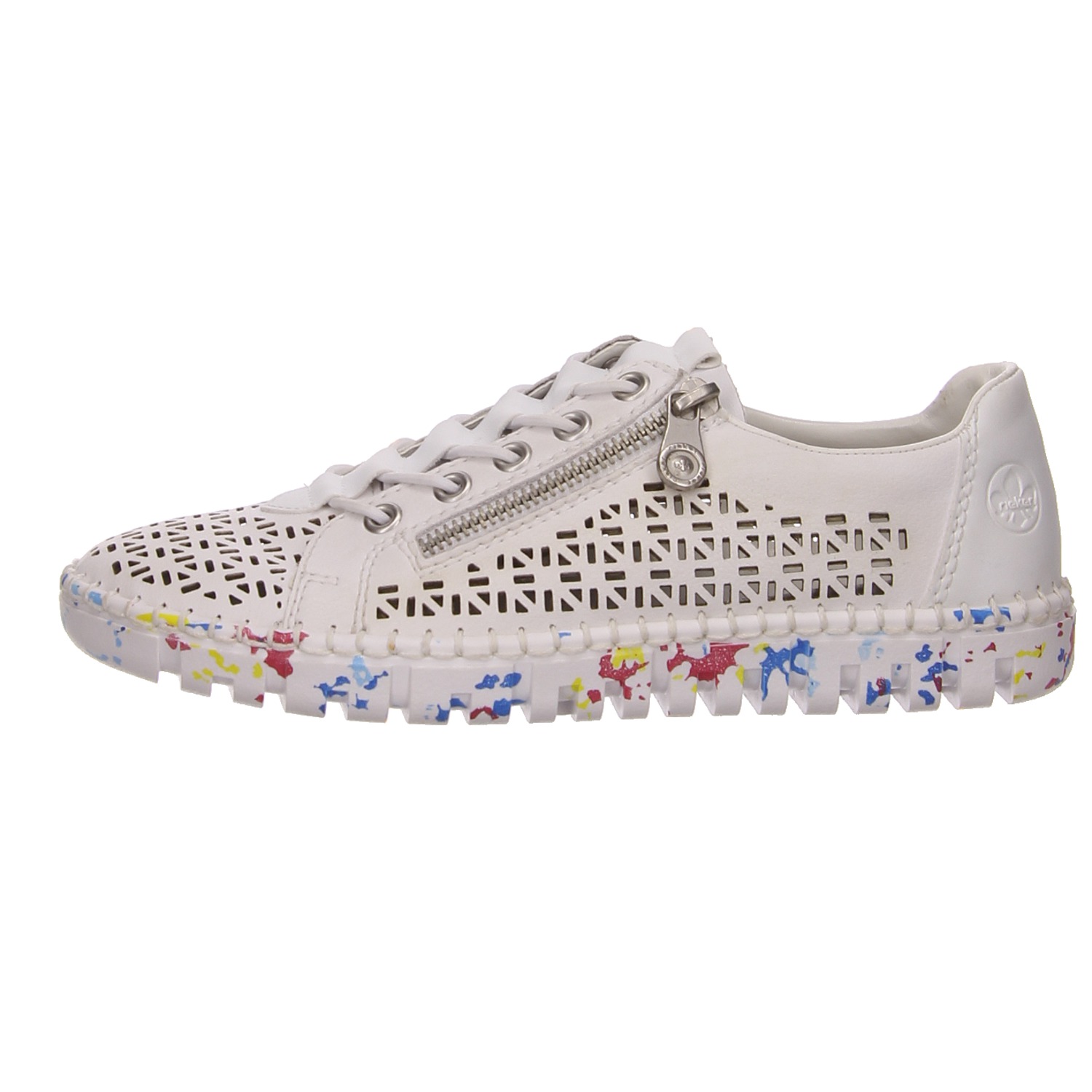 Rieker Slipper weiß weiss/weiss kombi