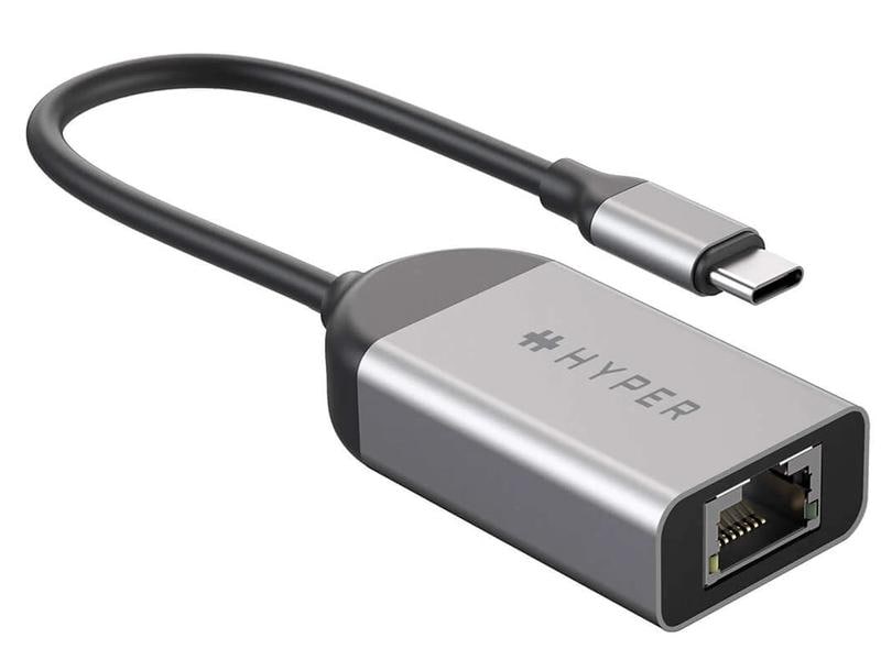 HYPER Netzwerk-Adapter USB-C auf 2.5 Gbps Ethernet USB Typ- USB-C auf Ethernet (RJ-45) Adapter