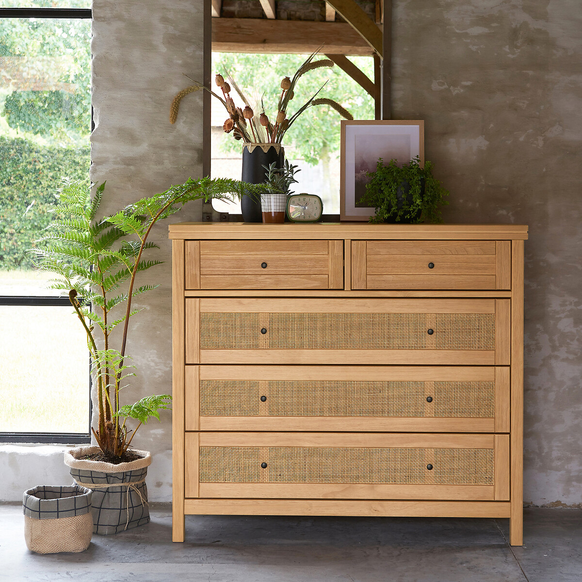 LA REDOUTE INTERIEURS<br>Cômoda Gabin com 5 gavetas
