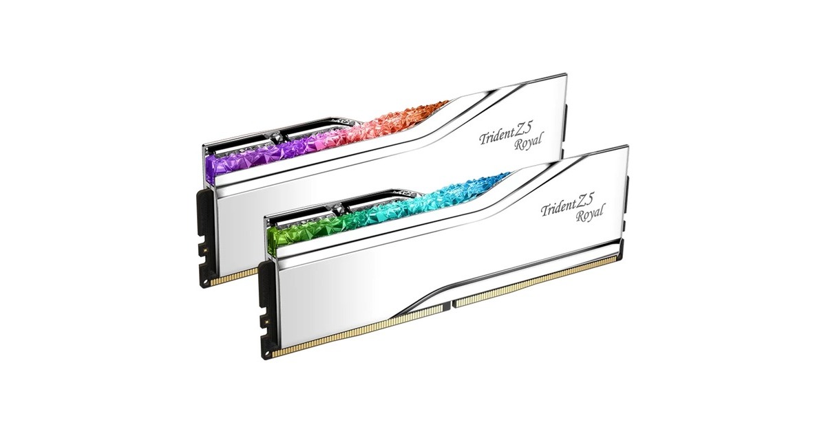 G.Skill64 GB DDR5-6000 kit werkgeheugen  (Zilver, F5-6000J2836G32GX2-TR5S, Trident Z5 Royal, XMP 3.0)