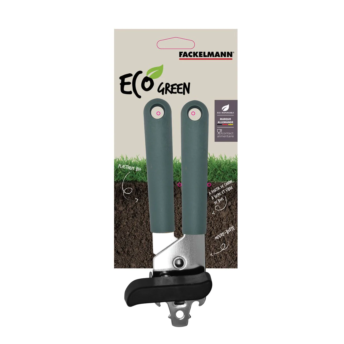 Ouvre-boîte manuel Eco Green Fackelmann