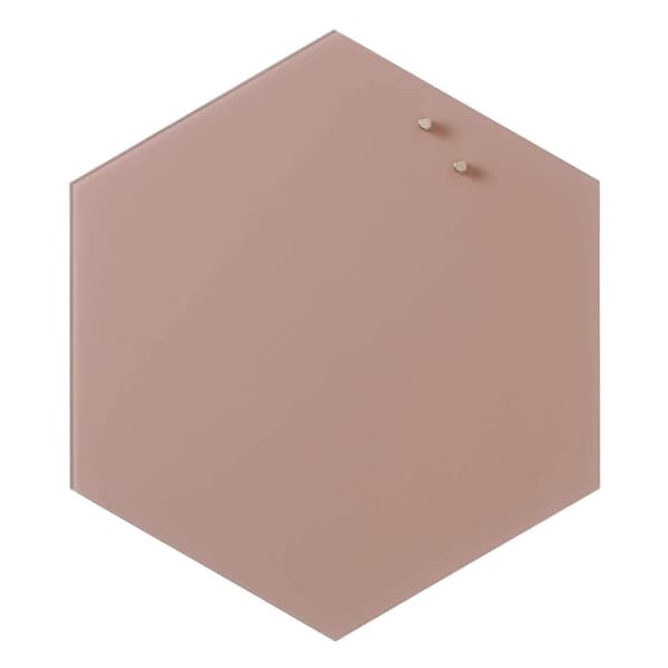 Magnetisk NAGA glastavle hexagon 42 cm rosa