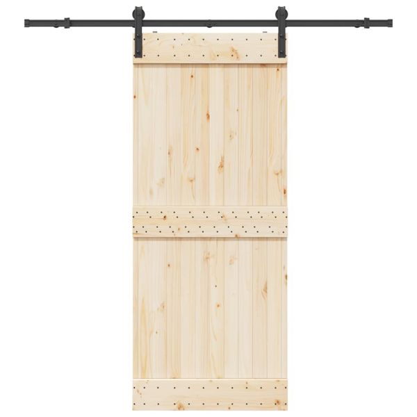 Kit de Ferragens para Porta Deslizante 200 cm Aço Preto - 4080503995