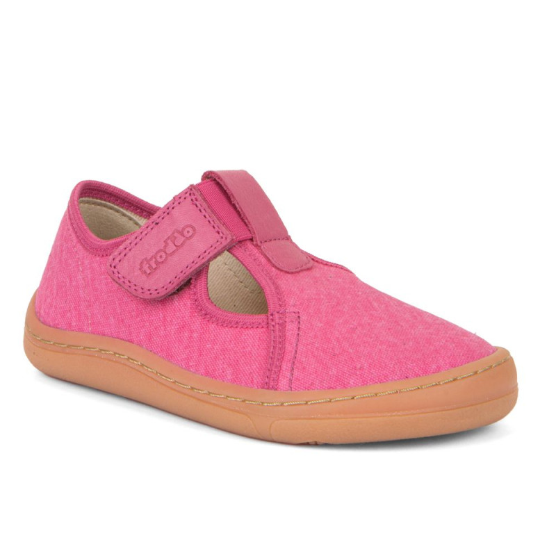 Froddo Froddo Barefoot T-Bar Toile Fuchsia