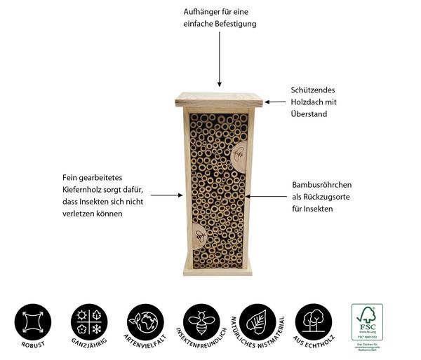 Dehner Natura Premium Insektenhotel Felica,