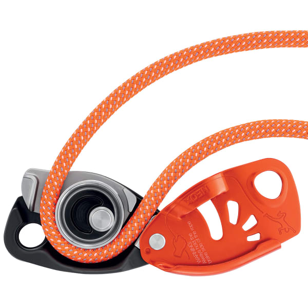 Assureur descendeur escalade PETZL NEOX ORANGE