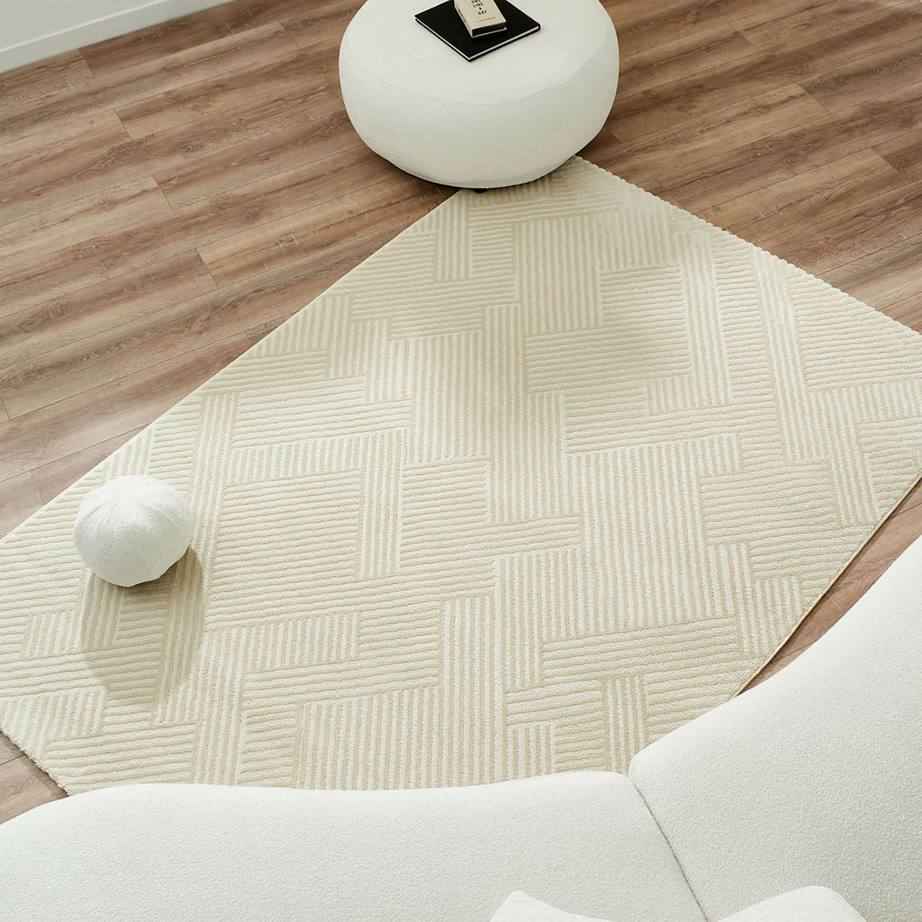 Nazar Rugs Tapis Bianca 160 crème - 120x160 cm
