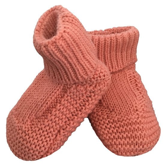 Chaussons Tricot Les Tout Petits Chats   Bouton de Rose        Taille unique   de               P'tit bisou