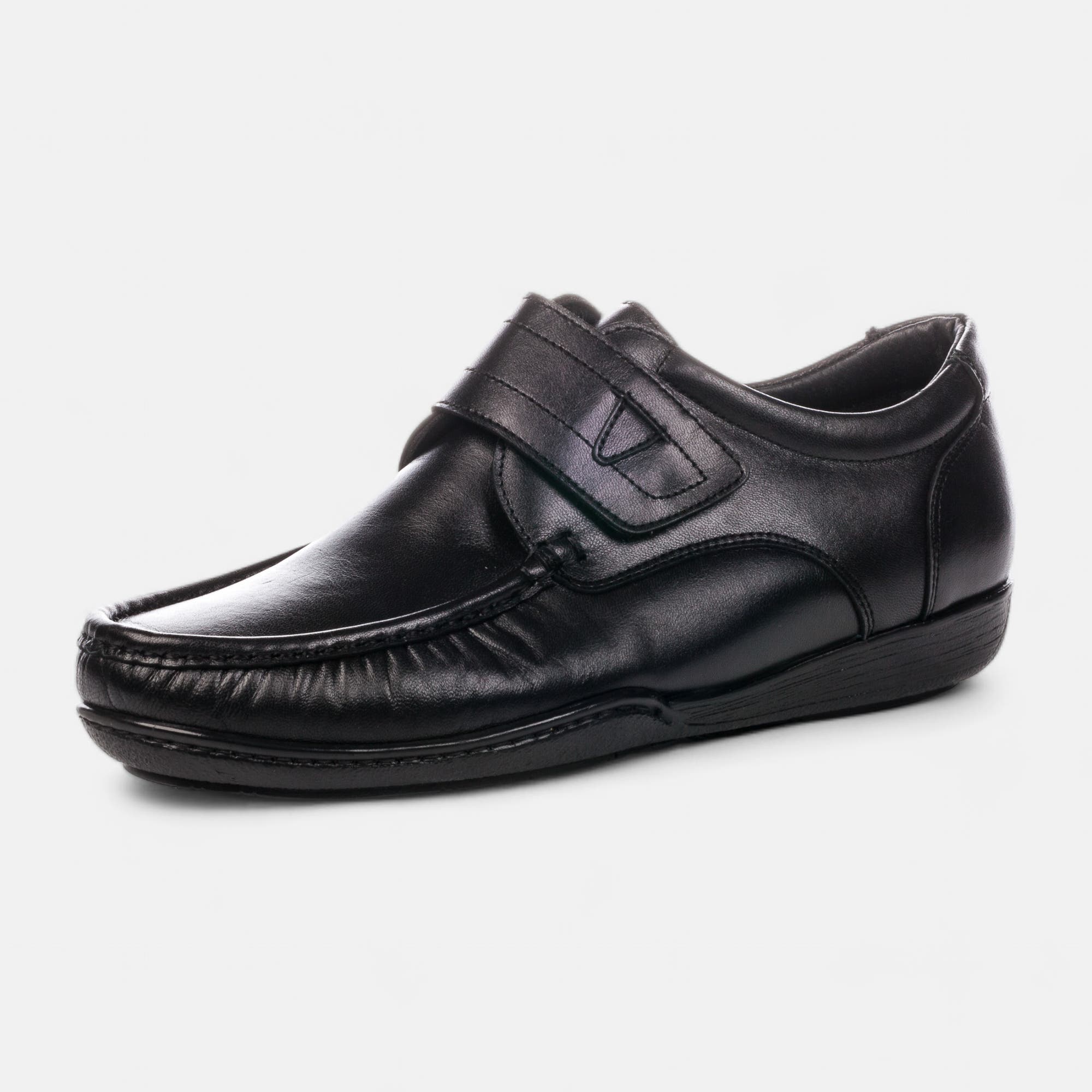 Derbies pieds sensibles Homme en cuir noir