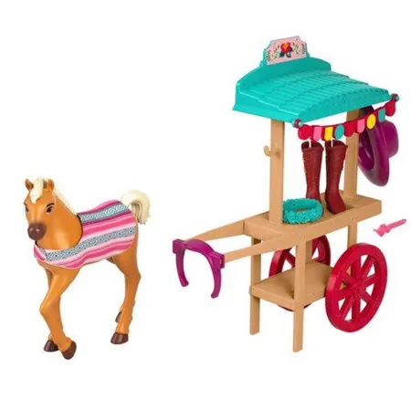 Mattel „Spirit – frei und ungezähmt“ Miradero Festival Karren mit Reitausrüstung & Pony