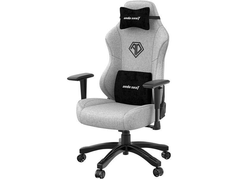 Anda Seat Gaming-Stuhl Phantom 3 Grau Gaming-Stuhl aus Kunstleder und mit einer Belastbarkeit von bis zu 100 kg