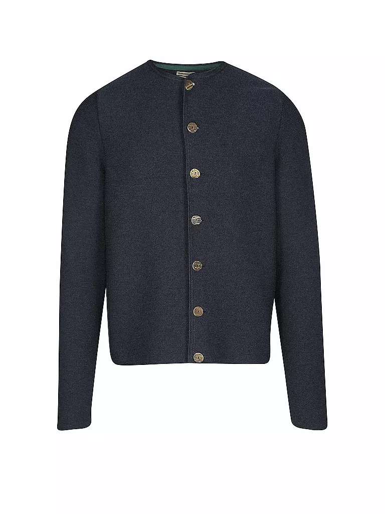 GOTTSEIDANK Trachten Strickjacke Anselm blau