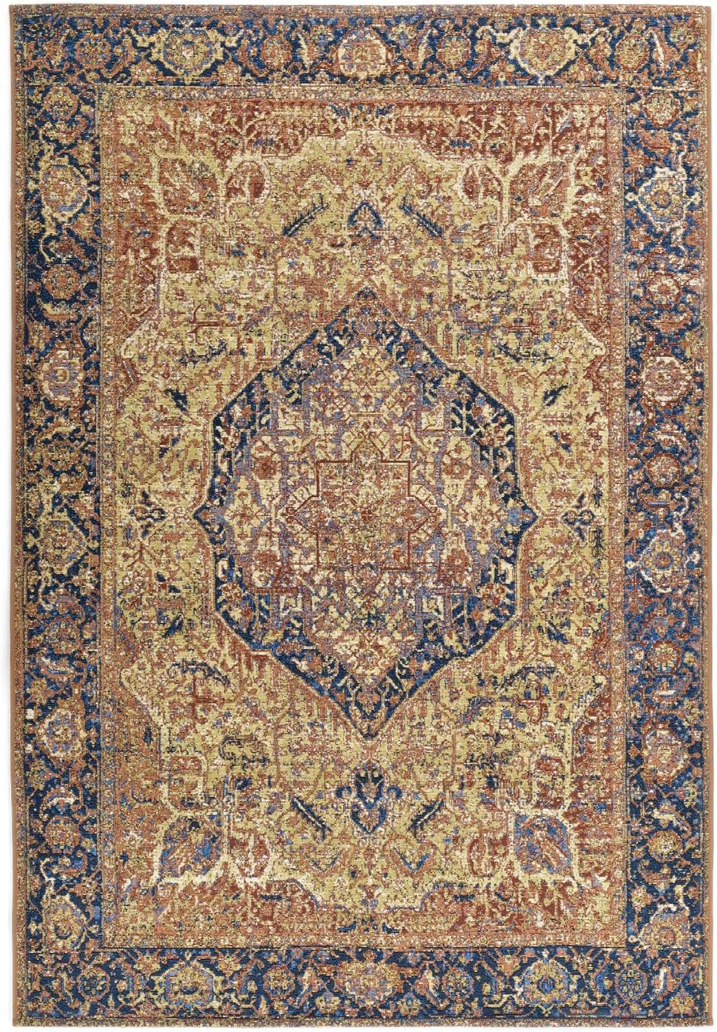 Funky Outdoor | Orient One | Teppich aus 76% Polypropylen / 24% Polyester | maschinell gewebt | Größe: 120 x 180 cm | Farbe: Gold | Tom Tailor |