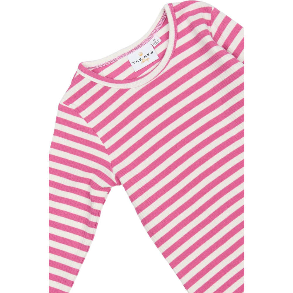 Køb THE NEW Siblings Ibis Rose Striped Fro L_S Rib Tee