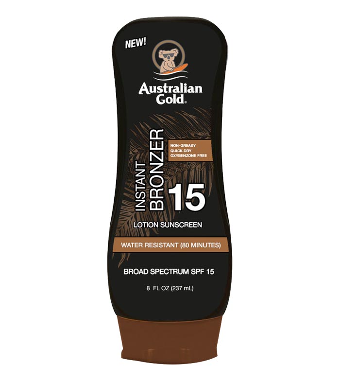 Australian Gold - Protetor solar com instant Bronzer - SPF 15
