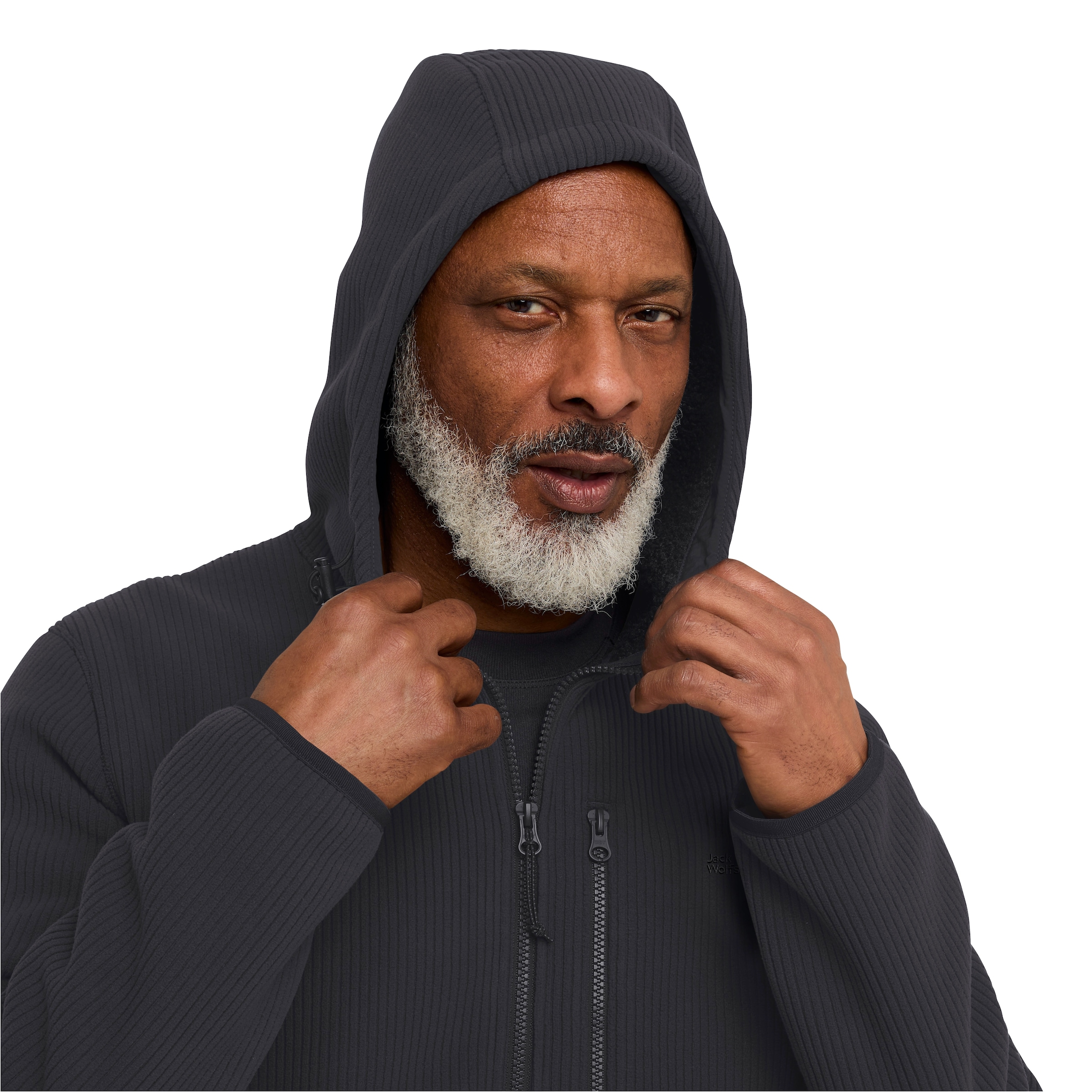 Jack Wolfskin Fleecejacke »LAKE RIDGE HOODED JKT M« mit Kapuze Windabweisend, wärmend, Übergangsjacke
