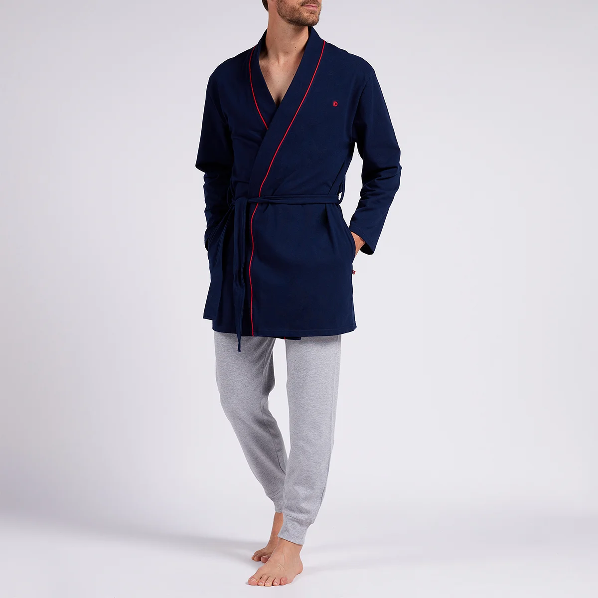 Peignoir homme BORD DE MER marine foncé