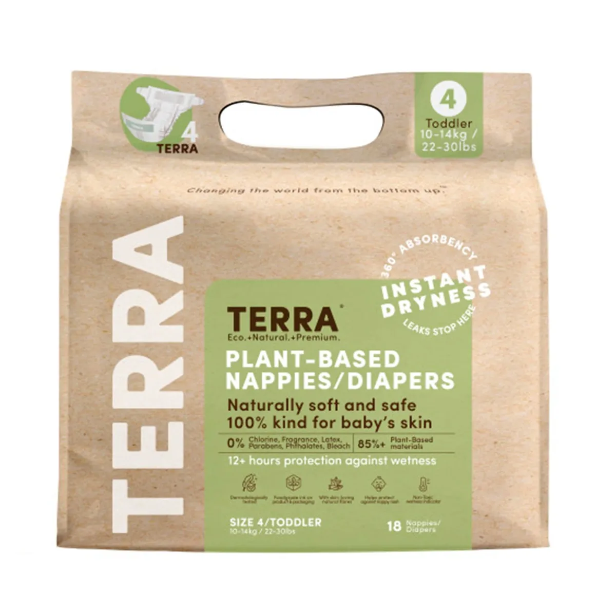 Terra Couches Jetables Éco Grandeur 4 - Tout-Petit (22-30lb)
