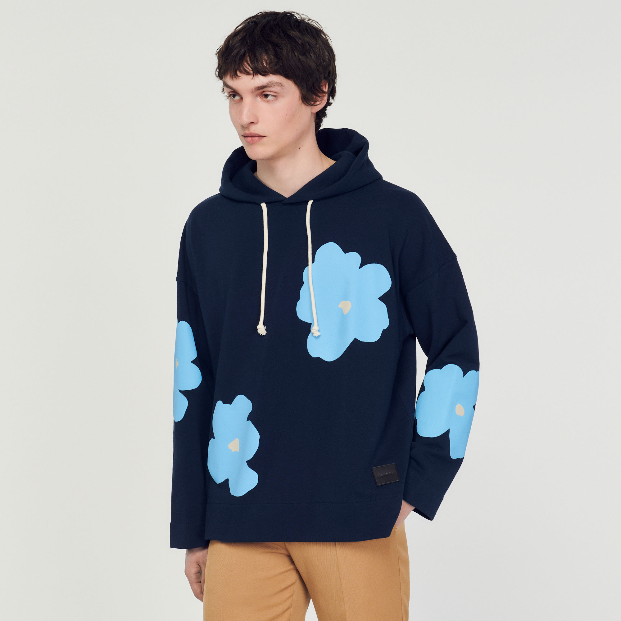 Hoodie motifs fleurs