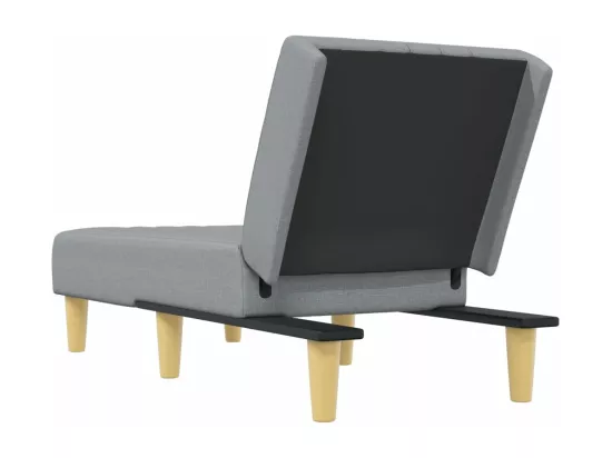 Prolenta Premium - Chaise longue gris clair tissu