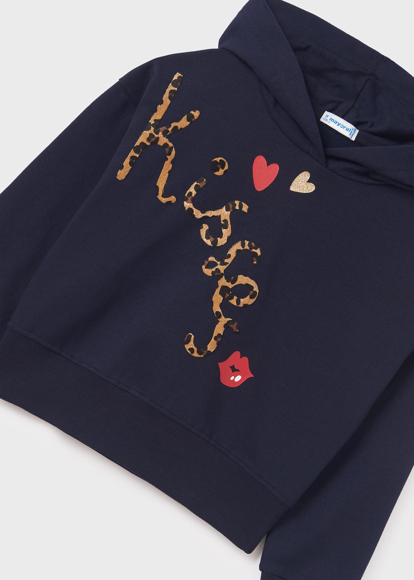 Moletom com capuz estampado para meninas
