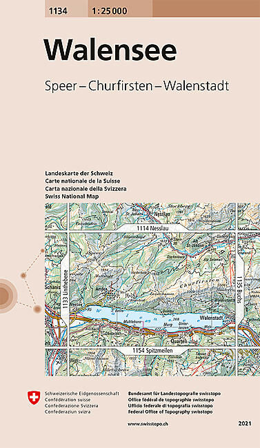 BUNDESAMT - 1134 WALENSEE ECHELLE 1 25 000