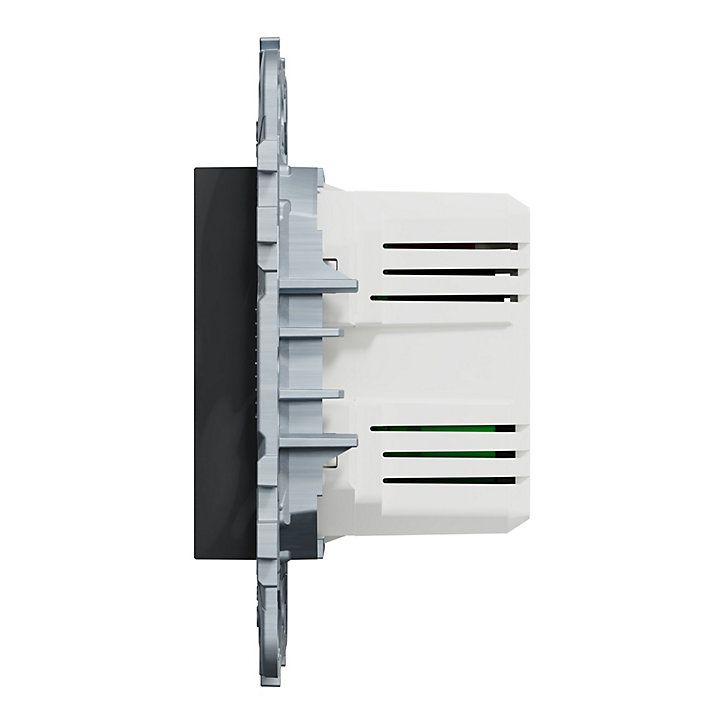 Chargeur USB double 5V 2,4A type A+C Schneider Electric Unica gris anthracite