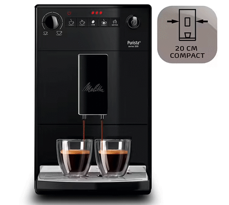MELITTA Purista® F230-002 Pure Black Exclusive Garantie 3 ans - Pack 4 mois de café Coloris:Noir