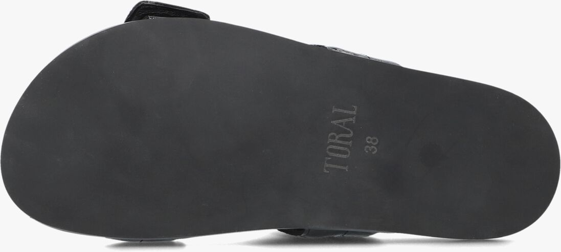 zwarte toral slippers ares