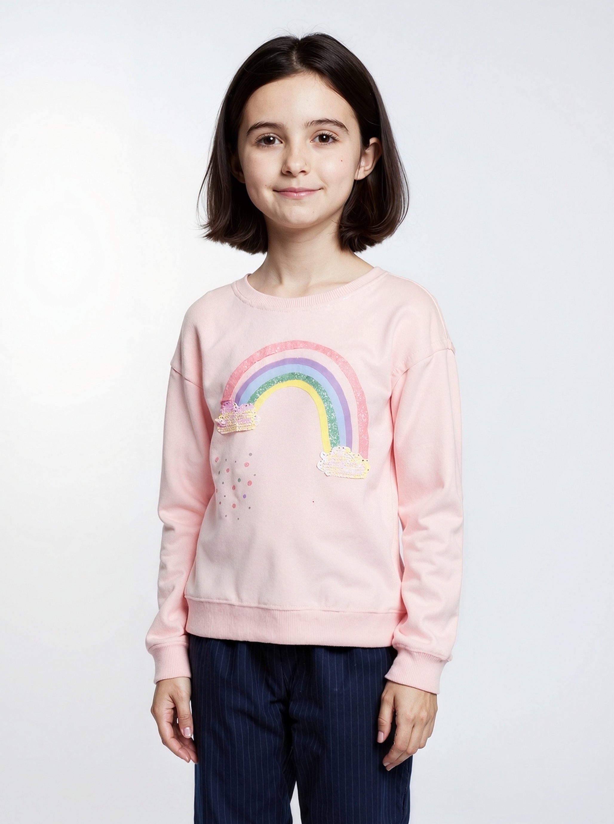 Blue Seven Sweatshirt , mit tollem Frontmotiv mit Wendepailletten