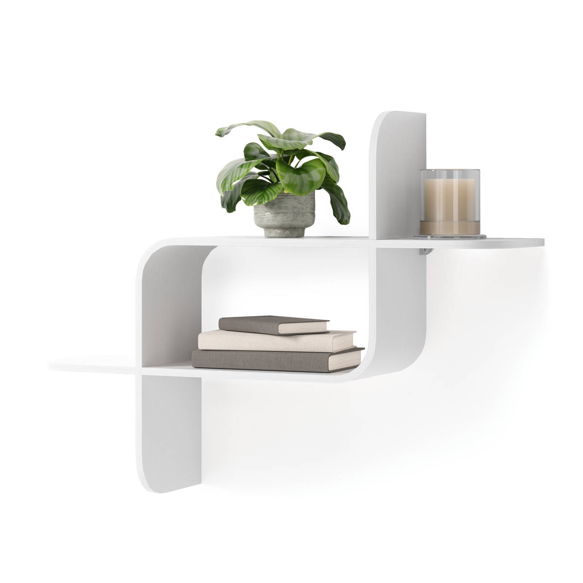 Umbra Montage wandplank - Wit hout