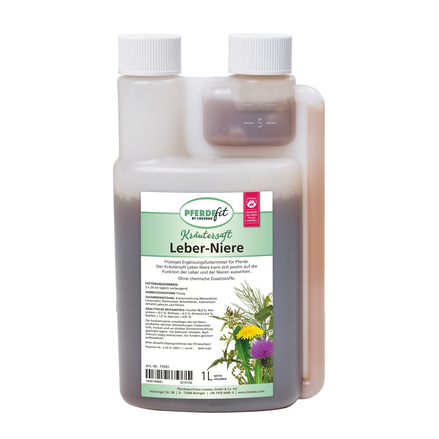 PFERDEfit by Loesdau Kräutersaft Leber-Niere  - 1 Liter