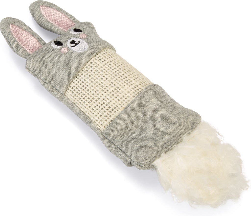 Beeztees kattenspeelgoed konijn grijs 20 x 5 x 3 cm
