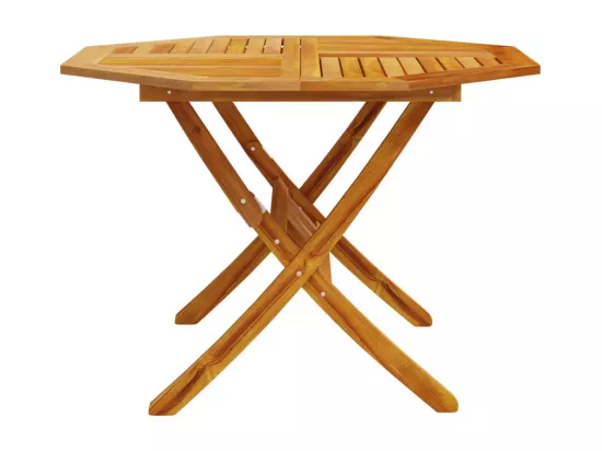 Table pliable de jardin Ø110x75 cm bois d'acacia solide