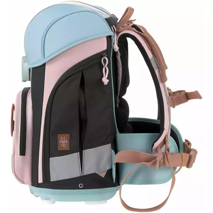 LÄSSIG Schulranzen-Set 7-tlg. Boxy Unique roseblueblack