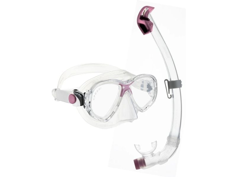 CRESSI Marea Junior   Seal Dry Schnorchel Combo Klar/Pink Schnorchel-Set