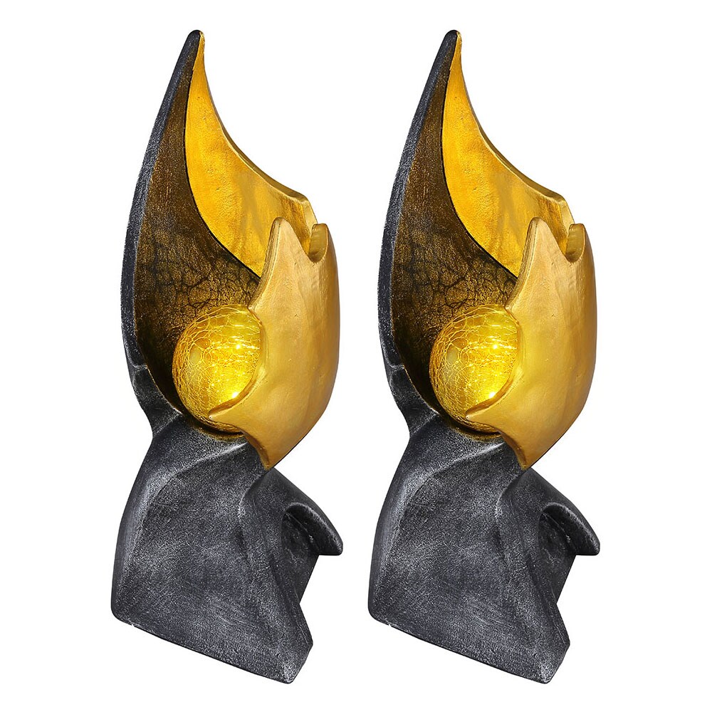 2x LED Solarleuchte, Flammen-Optik, Feuer-Effekt, Glas, H 36 cm