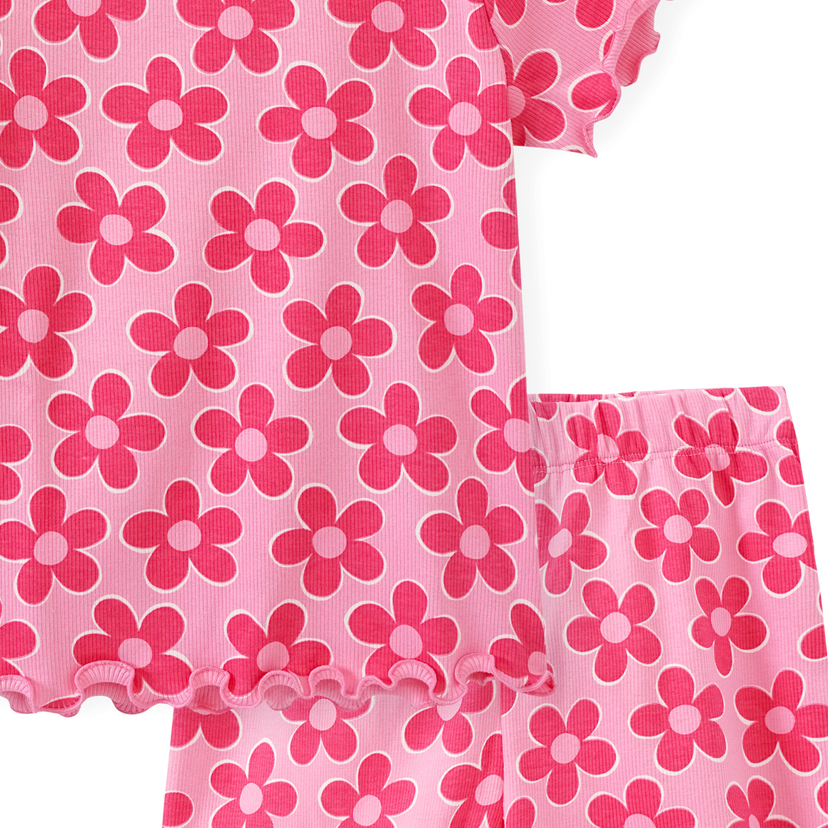 Famy Mädchen Shorty mit Blumen allover pink