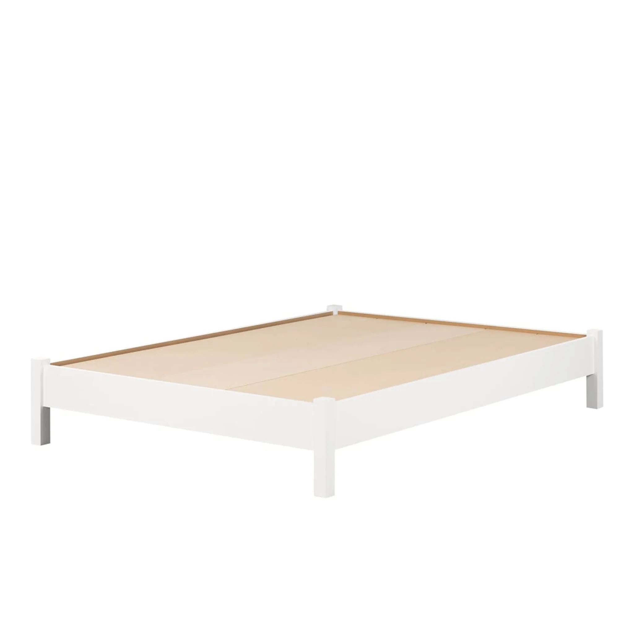 South Shore Lit Plateforme Double sur Pattes Munich - Blanc Solide