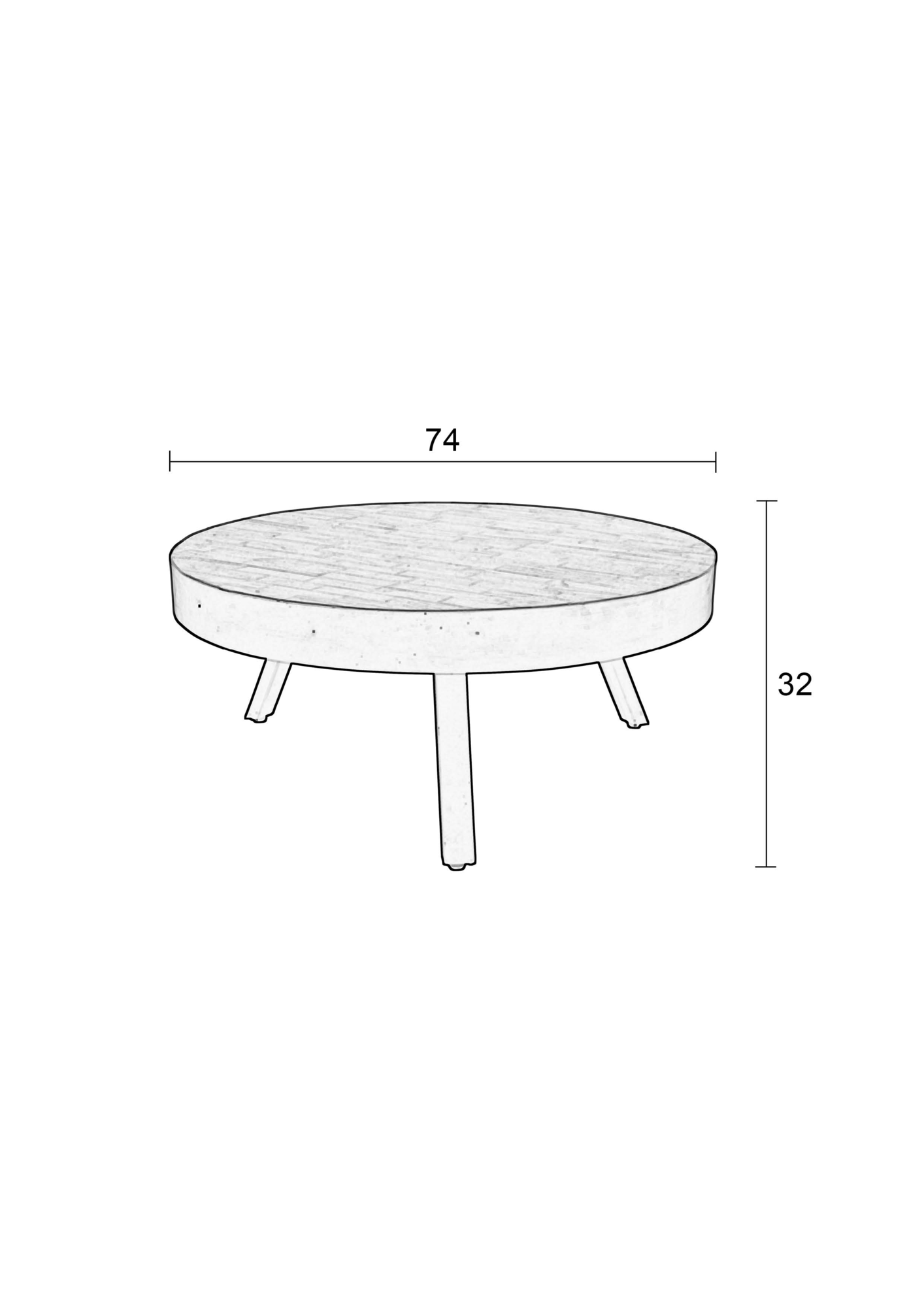Salontafel Suri groot zwart