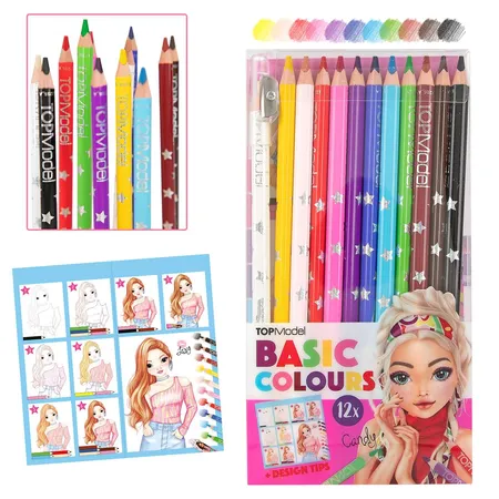 Depesche TOPModel Basic Buntstifte Set 12 Farben