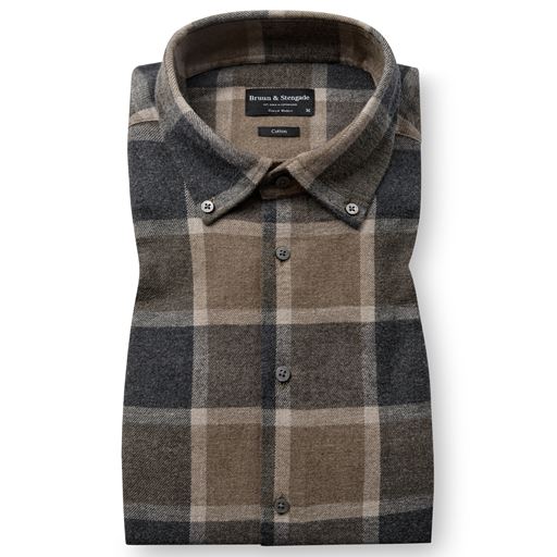 Bruun & Stengade Wilton Skjorte, Brown, L