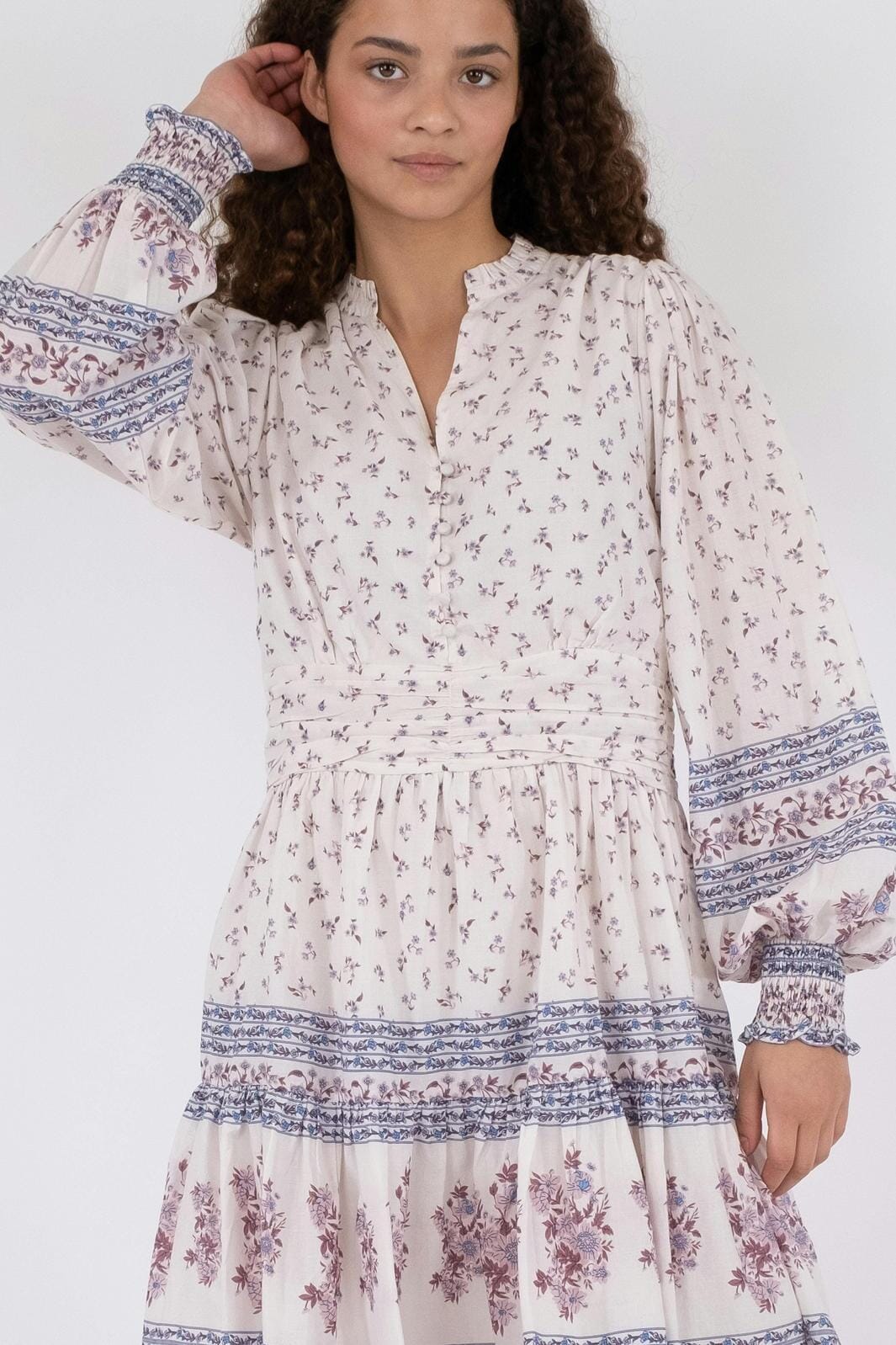 Neo Noir Malti Mini Border Dress ash rose
