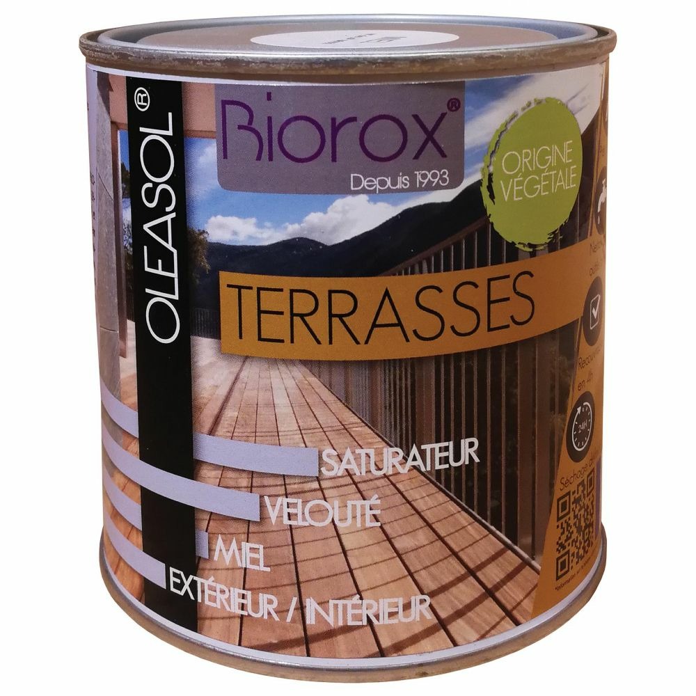 Saturateur pour bois extérieurs origine végétale 2 en 1 terrasses oleasol 1 litr
