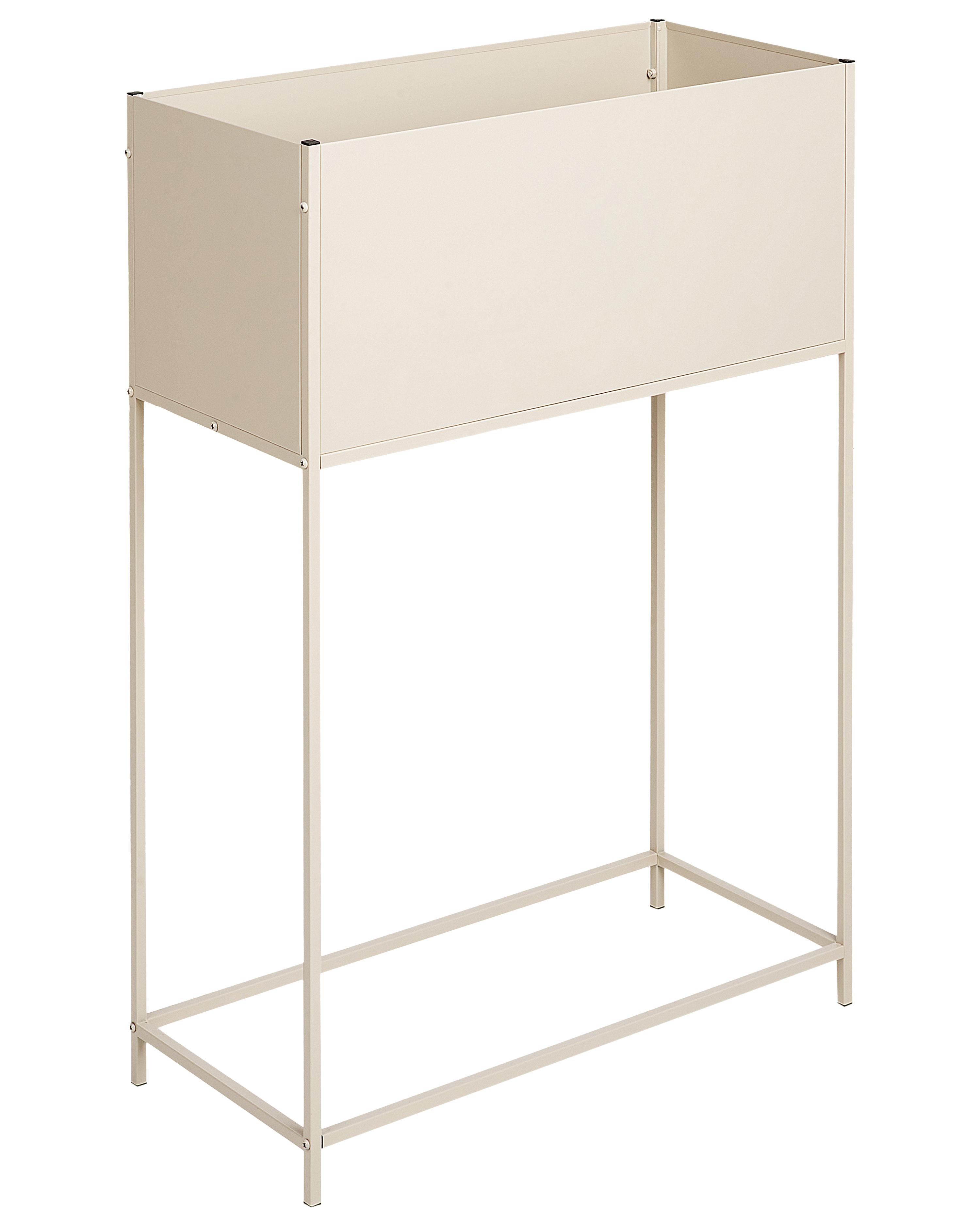 Verhoogde bloempot TAPIEN Metaal 70 cm Beige