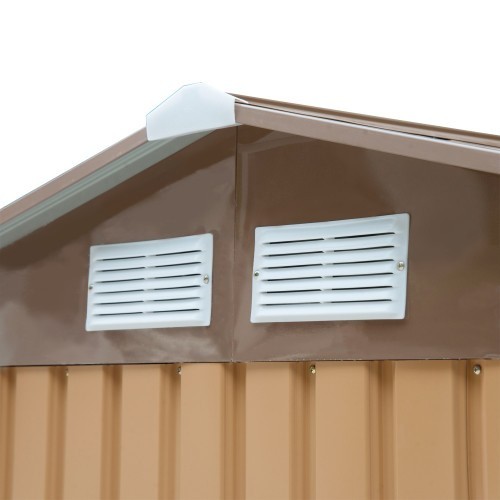 Casinha de jardim Outsunny para armazenamento, cor cáqui