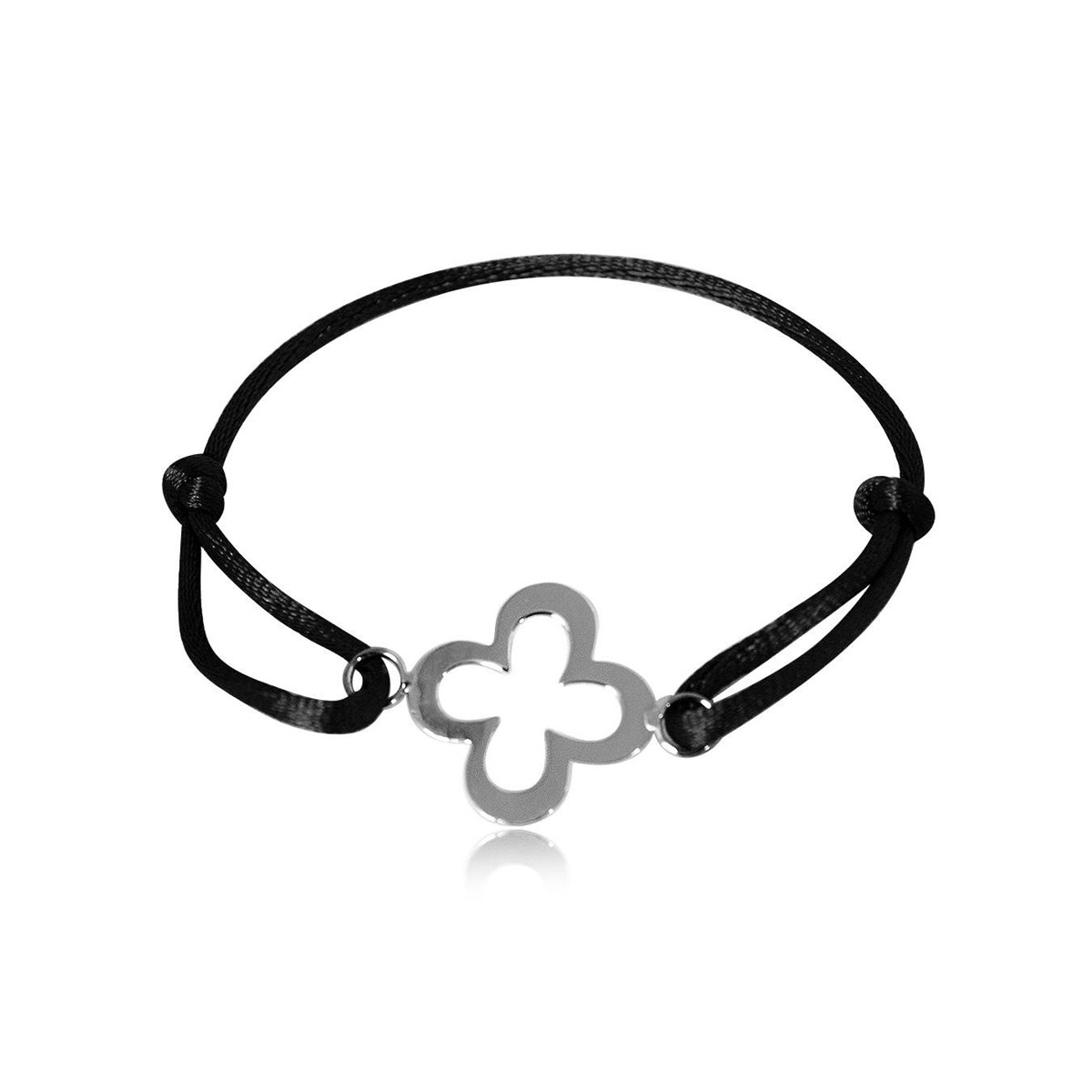 Bracelet argent et soie