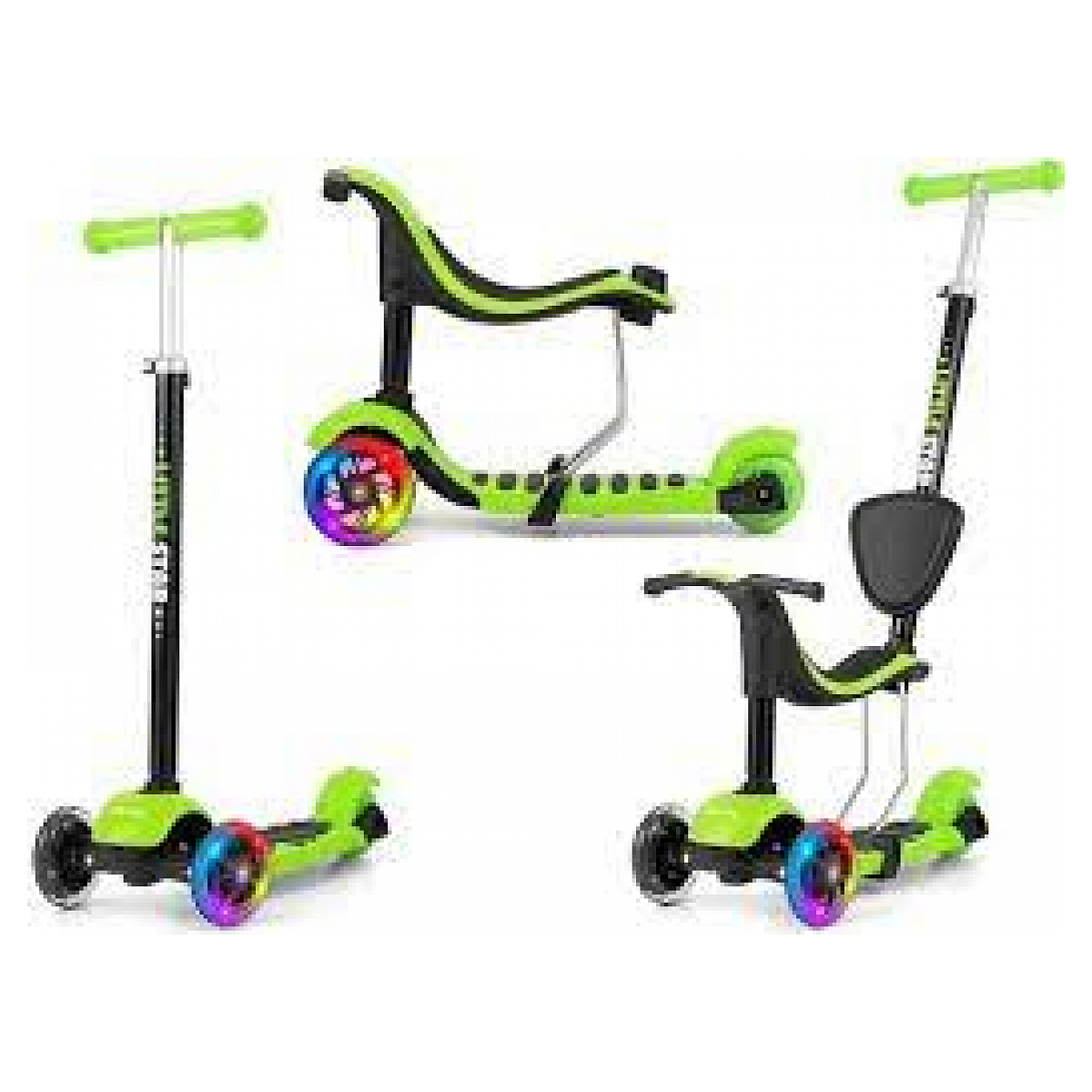 Porteur trottinette 3 en 1 little star vert