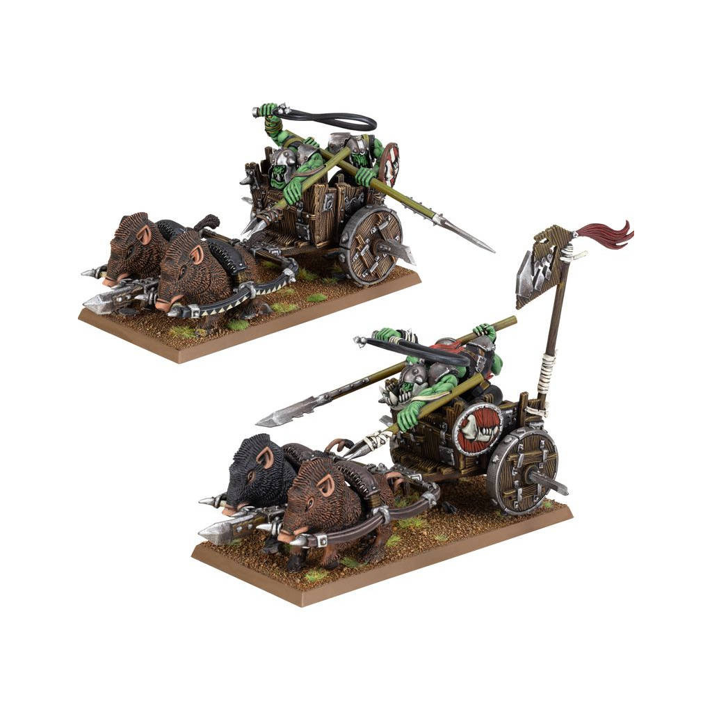 Warhammer : The Old World - Orc & Goblin Tribes - Orc Boar Chariots